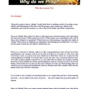 Why do We Pray
