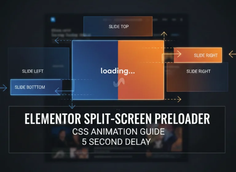 Custom Split-Screen Preloader in Elementor